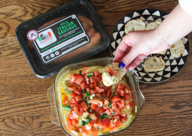 Italian Sausage Pesto Party Dip