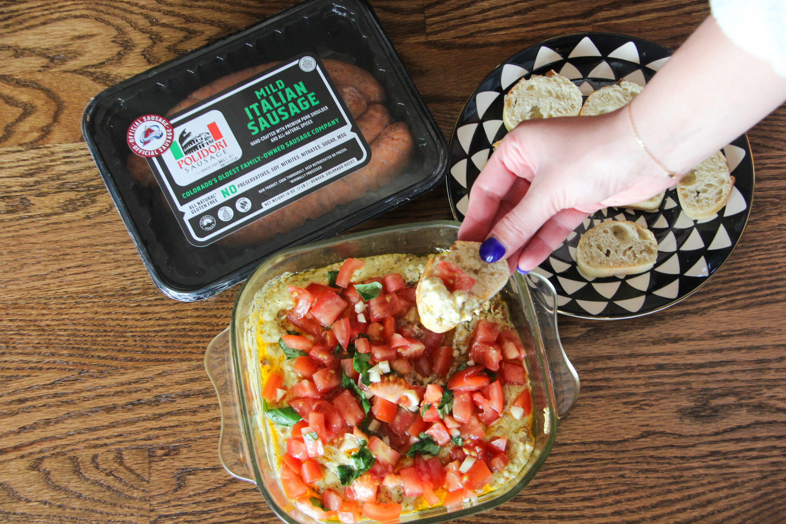 Italian Sausage Pesto Party Dip