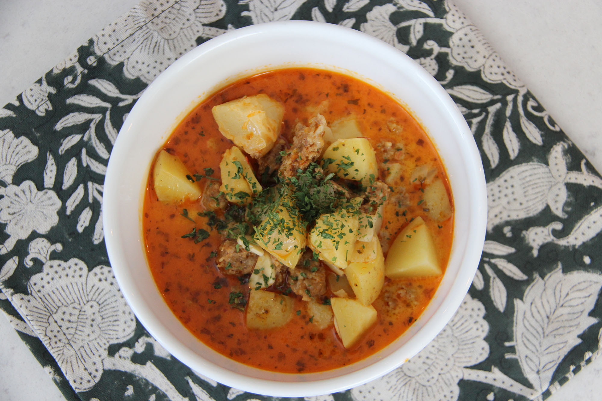 Polidori Sausage Potato and chorizo soup