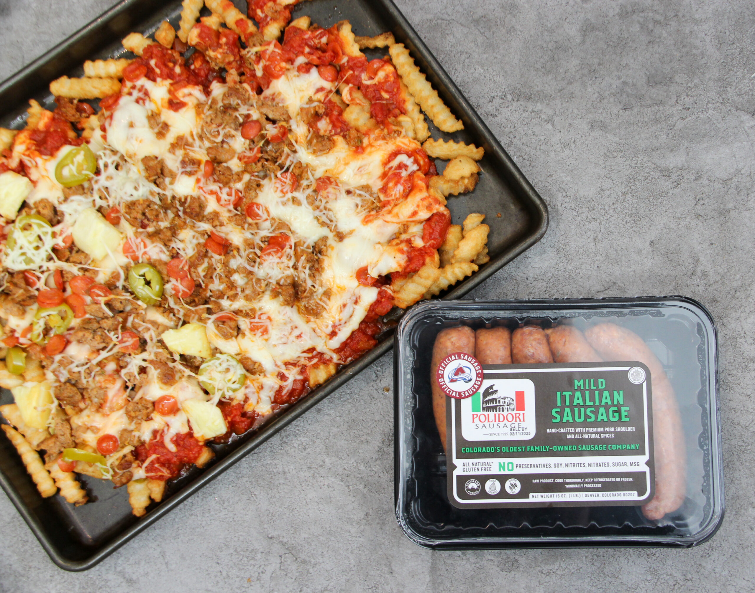 Polidori Pizza Fries - Polidori Sausage