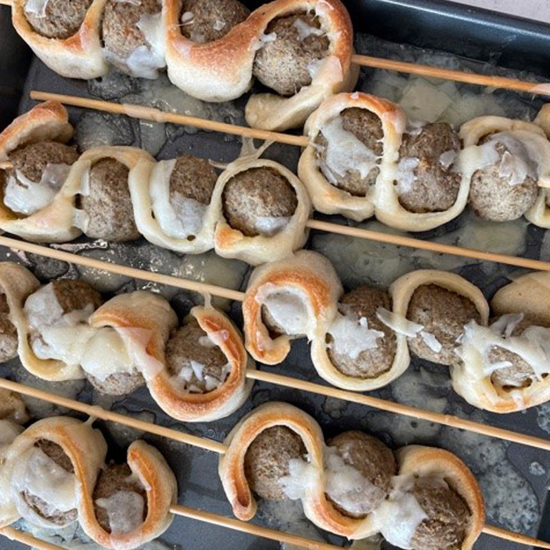 Polidori Meatballs Wrapped in Pizza Dough Polidori Sausage