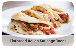 Flatbread italian sausage tacos recipe